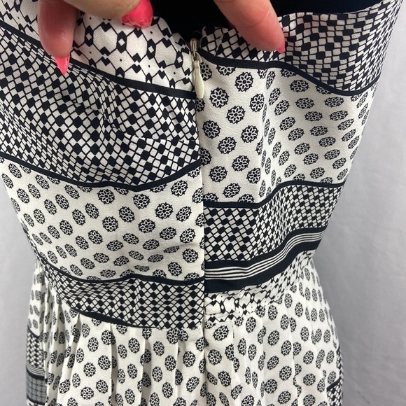 Jack by BB Dakota Black and White Sleeveless Skater Dress with a Pleated Skirt - Picture 6 of 11